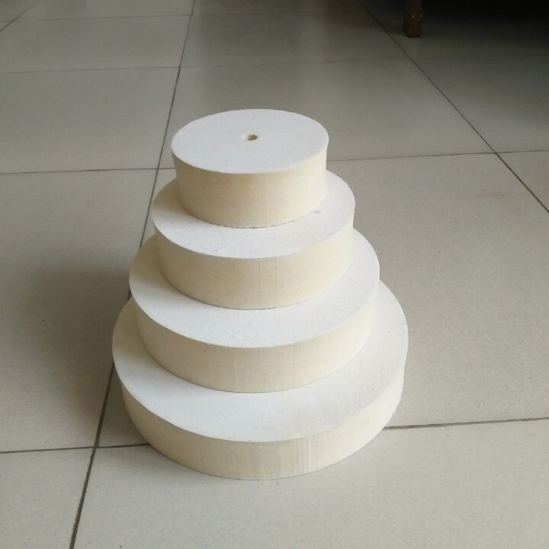 羊毛毡石材抛光轮高密度毛毡轮细毛羊毛轮镜面抛光盘毛毡抛光轮