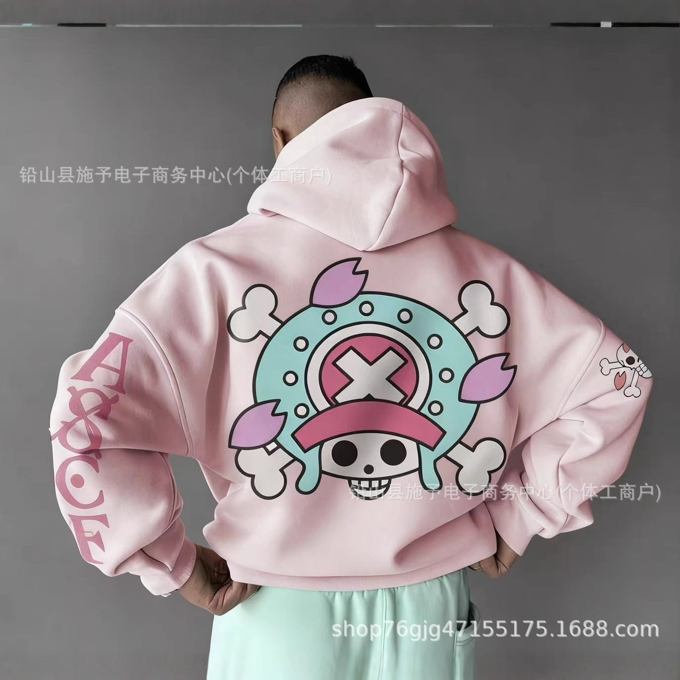 2025新款青少年秋季男士海贼王卡通动漫3D印花潮流休闲连帽卫衣