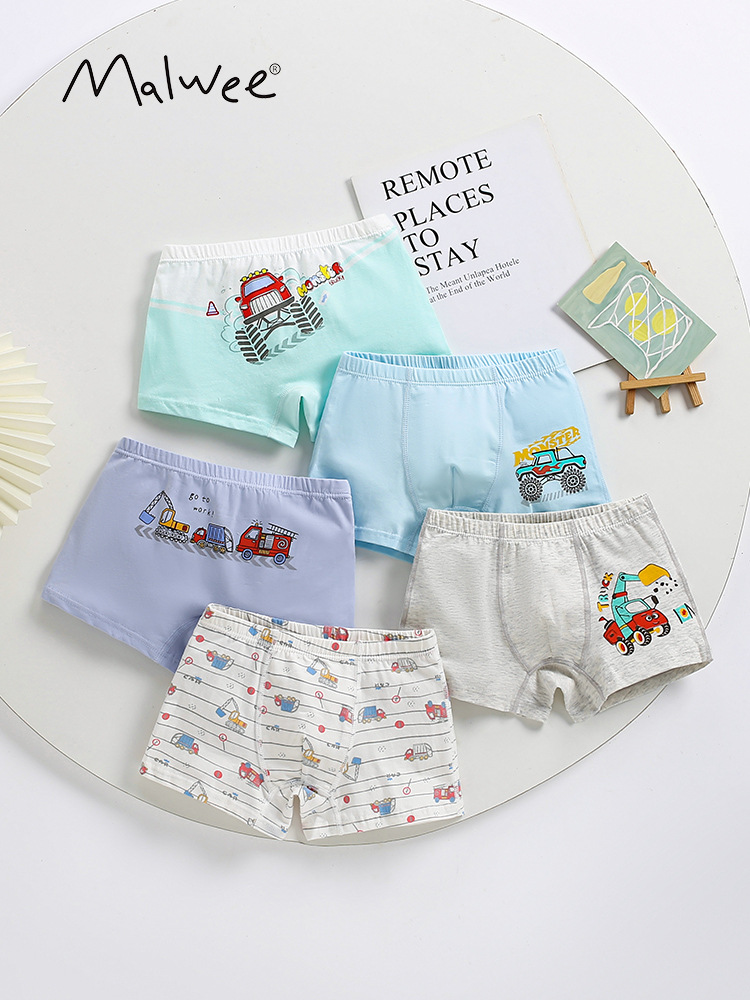 Transfronterizo 2026 nueva ropa interior para niños transpirable y cómoda calzoncillos para niños de algodón europeo y americano clase A