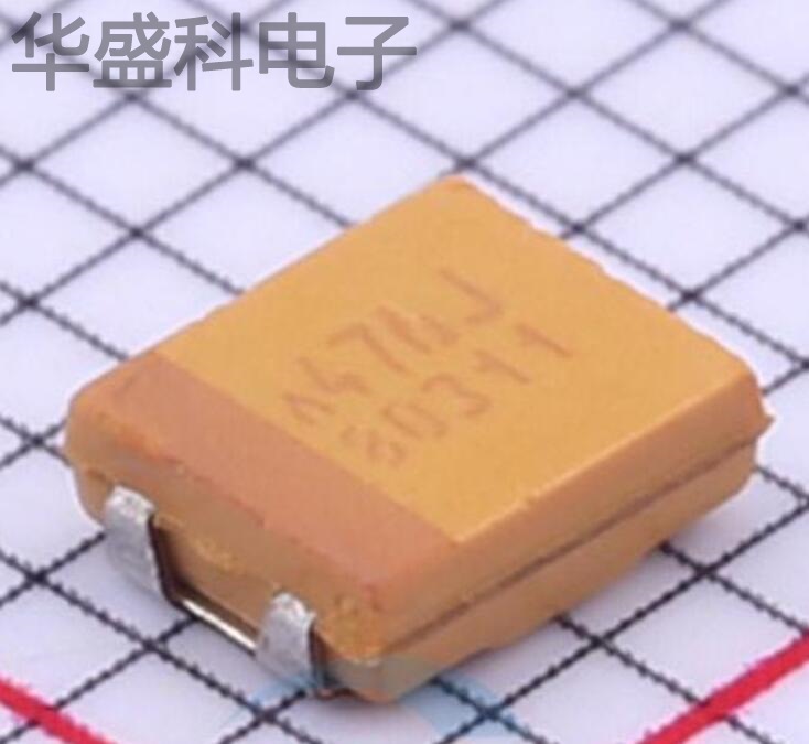 TCJT476M006R0080 描述 47uF(476) ±20% 6.3V 钽电容器