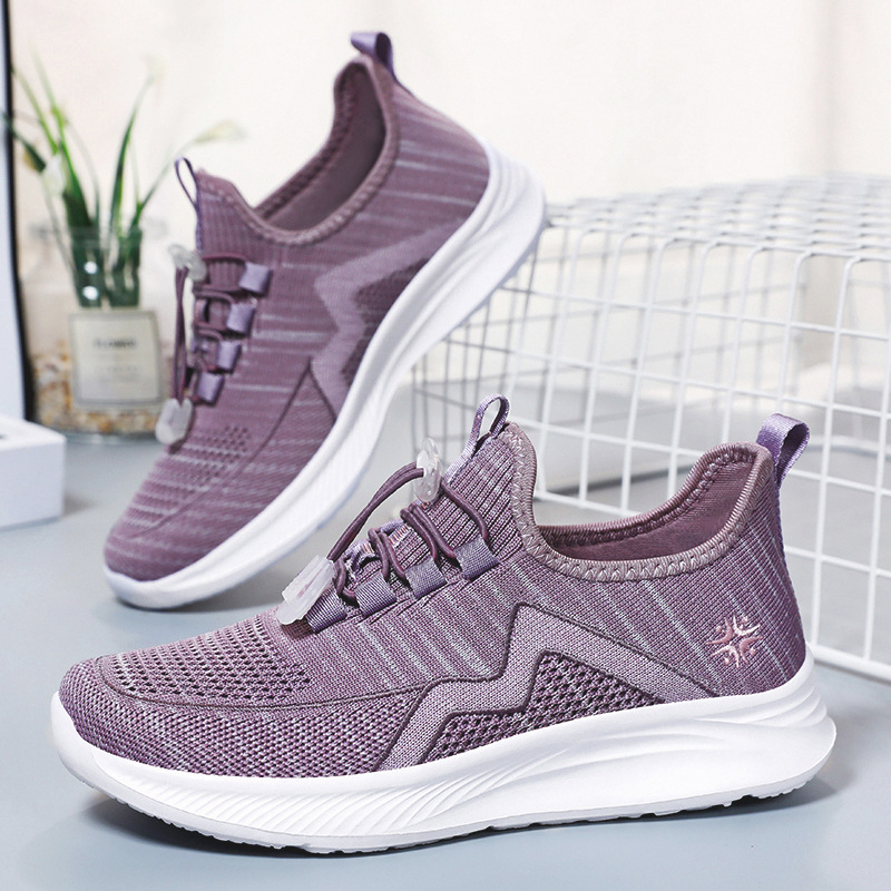 Zapatos de mujer zapatos de primavera zapatos deportivos con suela suave ligera zapatos casuales cómodos zapatos de madres de mediana edad zapatos de moda versátiles zapatos individuales