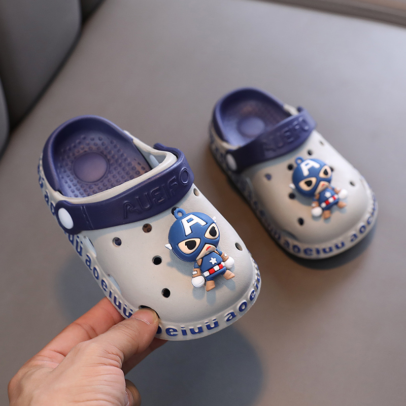 Children's Slippers Summer Boys' Baby Clogs 1-3 Years Old 2 Girls' Indoor Toe-Toe Sandals Beach Shoes