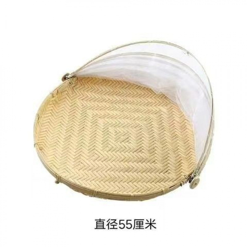 野菜乾燥ネット、防虫竹かご、ちりとり、食品乾燥かご、乾物まんじゅうかご、ネット付き竹かご、ふるい、農場|undefined