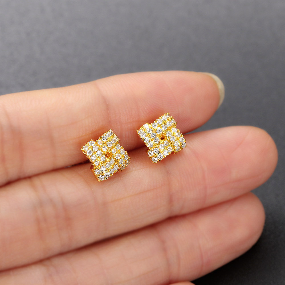 5g Weight Copper Ear Needle Material White Gold Plated, Gold Plated Plating Material Zircon Inlay Material Ear Studs Classification 1 Pair Quantity Daily, Party, Street Occasion Copper Material Round, Square, Heart Shape Pattern Unisex Gender Plating, Inlay Design Hip-Hop Style Gold, Silver Color 1 Pair Hip-Hop Round Square Heart Shape Plating Inlay Copper Zircon White Gold Plated Gold Plated Ear Studs 25