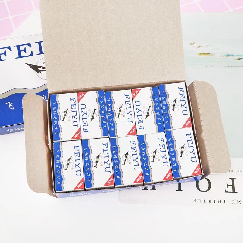 Razor Blade comb double-sided blade classic old-fashioned manual razor blade flying fish razor eyebrow trimmer blade