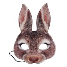 复活节mardi gras狂欢节派对cosplay化妆舞会EVA半脸兔子动物面具