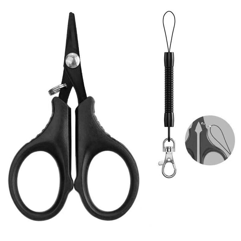 Multifunctional Titanium Plated Fishing Shears Home Shears PE Line Cutting Lead Strip Fishing Line Cutting Nylon Line Fishing Tackle Shears Office Shears