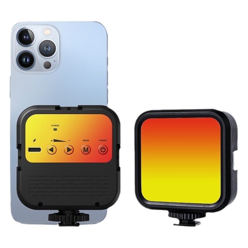 Mini luz de relleno Bluetooth, luz de belleza en vivo, clip para teléfono móvil, luz de bolsillo vertical