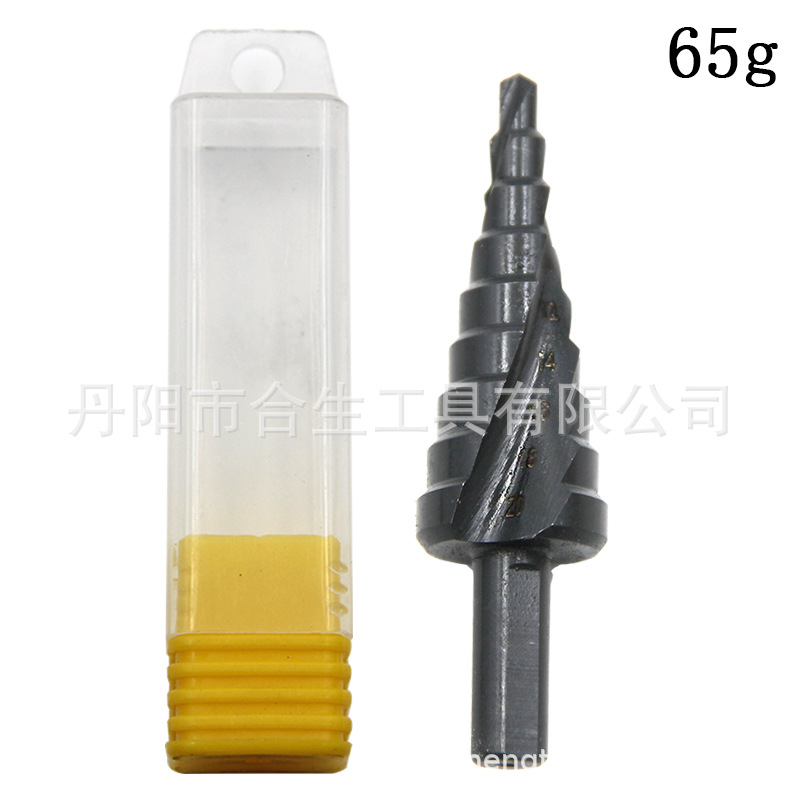 Transfronterizo de 3 piezas de acero de alta velocidad de nitruro negro espiral ranura triángulo manejar titanio-plateado taladro paso métrica pagoda traje de perforación