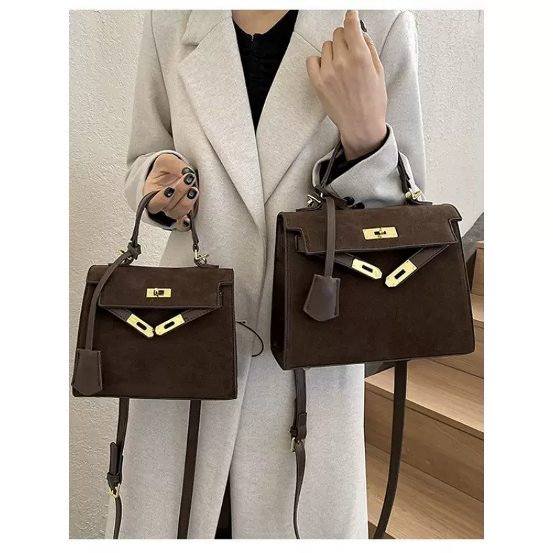 欧美秋冬新款迷你铂金包高级感时尚简约百搭手提单肩斜跨气质女包