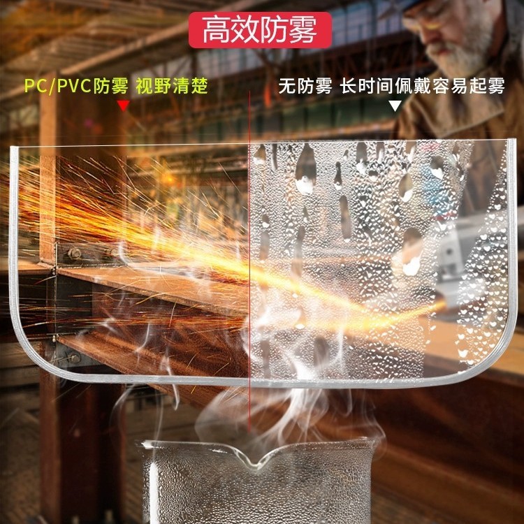 Corner grinding machine mirror mask cutting and polishing the entire face protective helmet labor insurance anti -splattered lightweight industrial dust 4