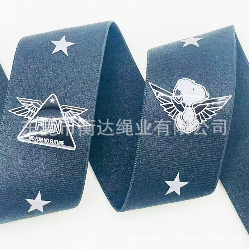 Personalizada antideslizante silicona goteo de impresión ciclismo banda elástica banda elástica de impresión de silicona de punto recto
