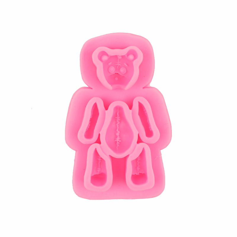 Oso de dibujos animados aromaterapia yeso decoración hecha a mano DIY pastel de chocolate fondant accesorios de decoración