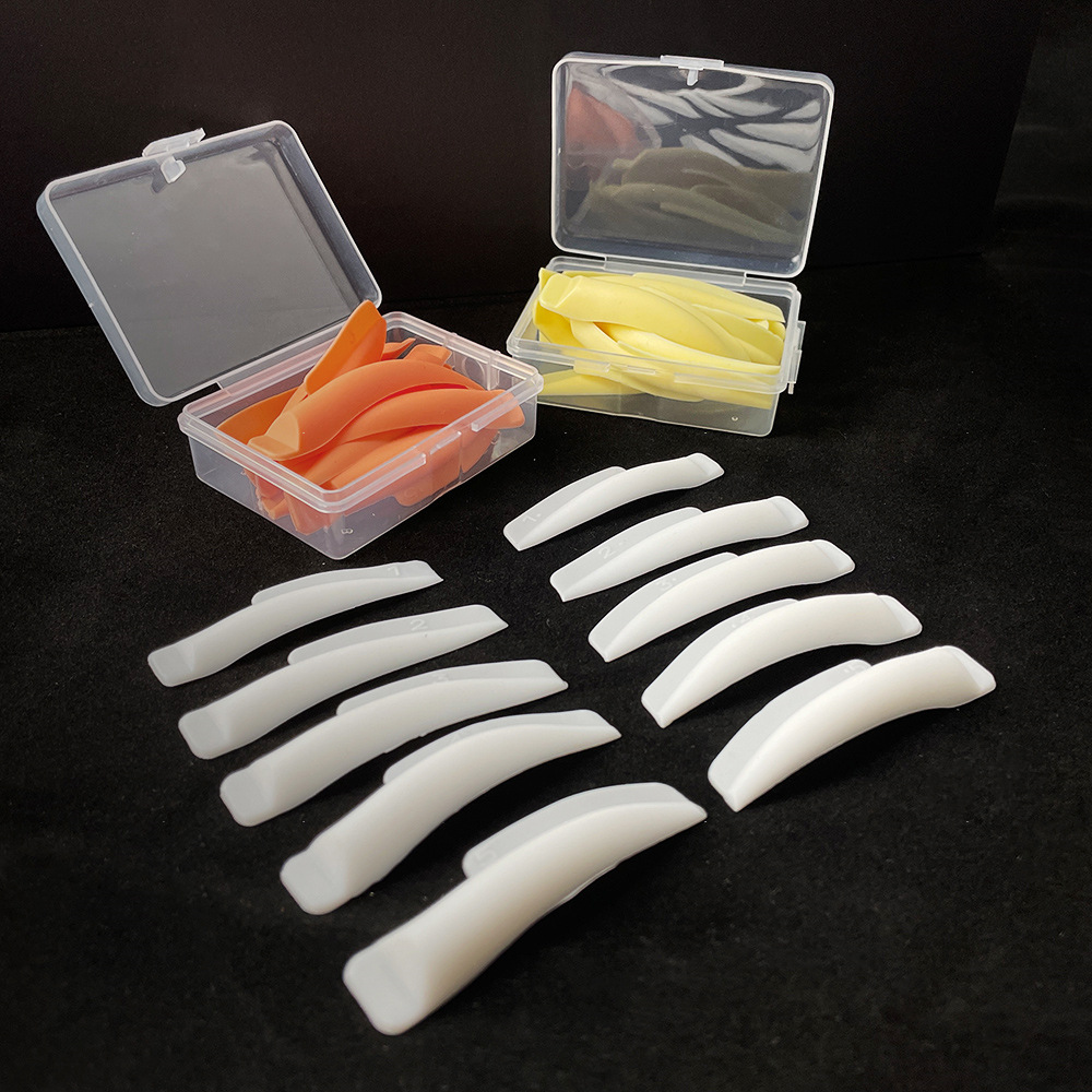 Transfronteriza Perm de pestañas en caliente parche de borde de girasol Perm de pestañas simple herramienta de ayuda de planchado junta de silicona amarilla al por mayor