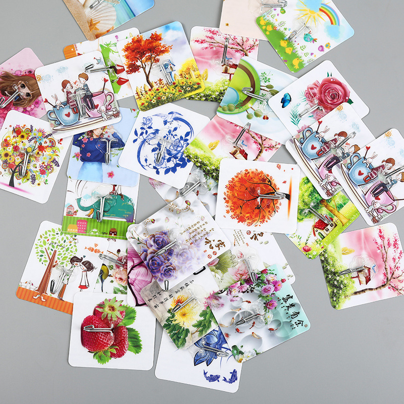 Traceless Hooks with Strong Adhesive, Transparent, for Tiles, Doors, and Walls, Kitchen No-Nail Hooks, Wholesale Wall Hooks