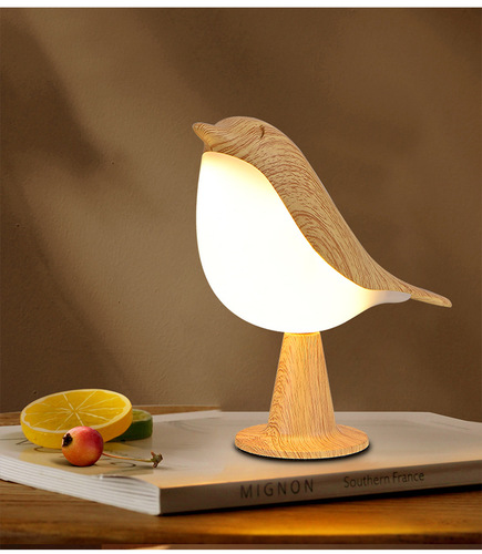 Creative Magpie Aroma LED Car Decorative Light Bedroom Bedside Bird Night Lamp Charging Touch Atmosphere Desk Lamp