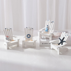 Mediterranean Beach Chair Home Decor Ornament Creative Cute Ornament Ocean Beach Chair Setting Ornament