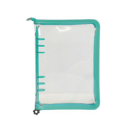 Japanese and Korean ins style a5a6 loose-leaf notebook transparent 6-hole metal diary PVC zipper notebook