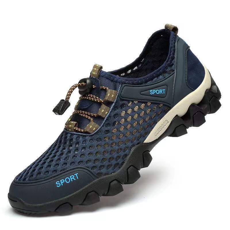 2023 zapatos de red para hombre zapatos de vadeo transpirables de verano zapatos de moda para correr de ocio deportivo para hombres zapatos de tela de escalada de malla coreana