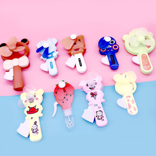 Cute cartoon hand fan hand-pressed manual mini fan portable plastic hand-held hand-held push gift gift