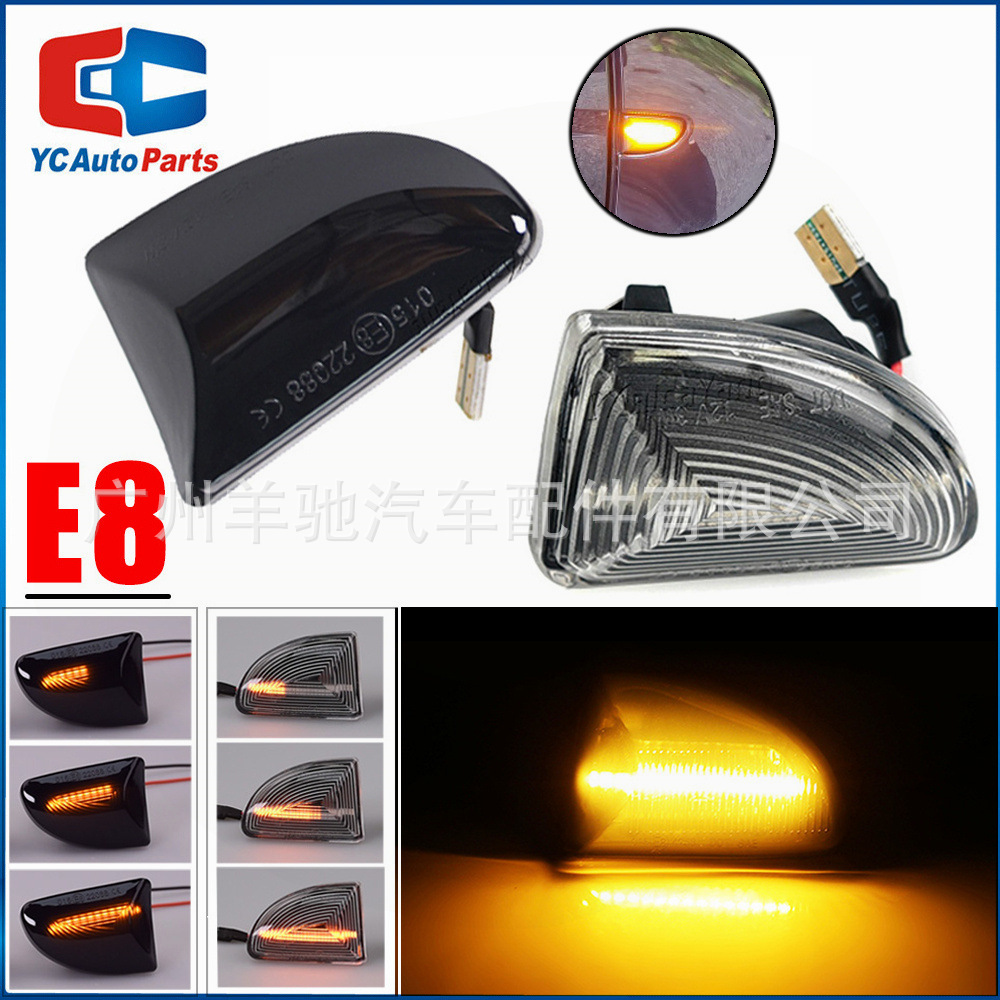 Aplicable a Mercedes-Benz Smart Fortwo W451 coche LED dinámico lado intermitente luz indicadora de agua corriente luz lateral