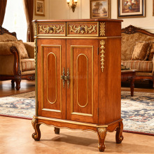 工厂直销美式实木鞋柜 乡村风简约复古雕花玄关柜大容量储物柜