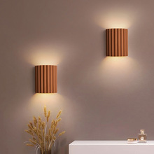 北歐卧室床頭燈現代簡約個性馬卡龍樹脂壁燈 創意玄關過LED道壁燈
