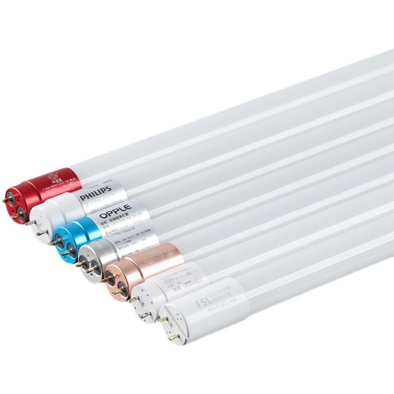 Lámpara fluorescente T8 solo tubo doble con cubierta engrosada 1,2 m conjunto completo de ahorro de energía fábrica supermercado almacén estacionamiento taller lámpara