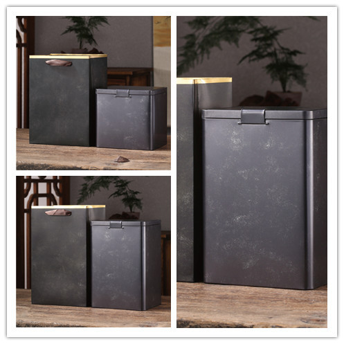 复古铁锁扣桶茶叶罐整件包邮包装久福茶叶包装定 制免费设计