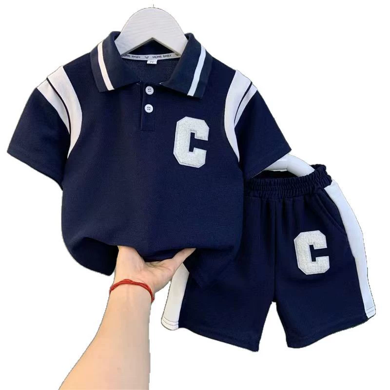 Модная летняя одежда, спортивная футболка, комплект, 1–6 лет, детская одежда, оптом