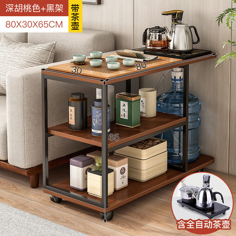 Mesa auxiliar sofá gabinete lateral sala de estar mesa auxiliar sofá móvil moderno minimalista lado té gabinete hogar hierro mesa cuadrada