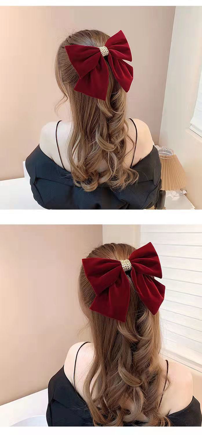 Fashion Bow Knot Velvet Hair Clip 1 Piece display picture 1