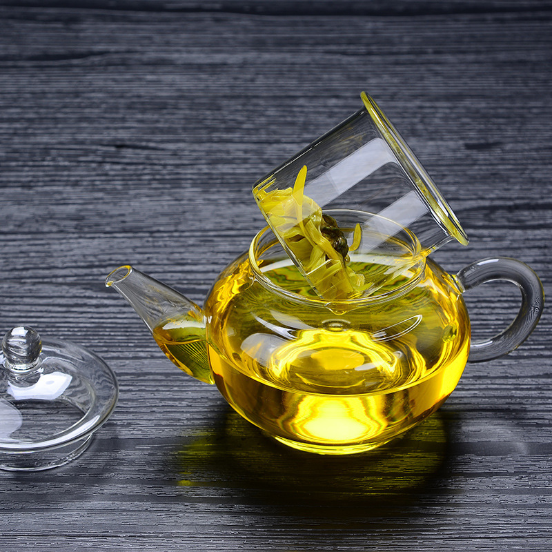 Tetera de Vidrio para Té de Vidrio resistente al calor Con filtro de té para Casa y Oficina