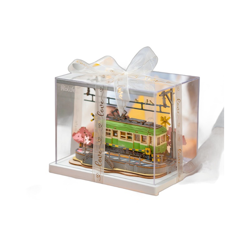 Ruo Zhi Ruo Lai Creating Collection Sakura Tour Diy Cottage Puzzle Model 3D Toy ensamblado a mano tridimensional Regalo