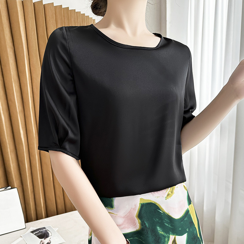 Summer silk thin fashionable T-shirt