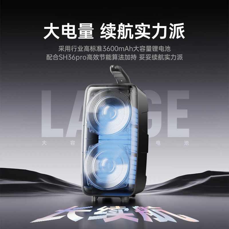 Soei SH36 altavoz bluetooth subwoofer al aire libre K-canción de sonido casero tienda portátil stand K-canción