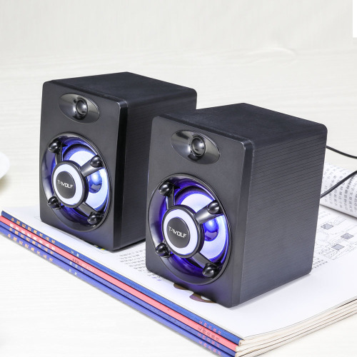 Thunderwolf S1 computer speaker RGB light-emitting subwoofer desktop desktop notebook multimedia small pair box cross-border