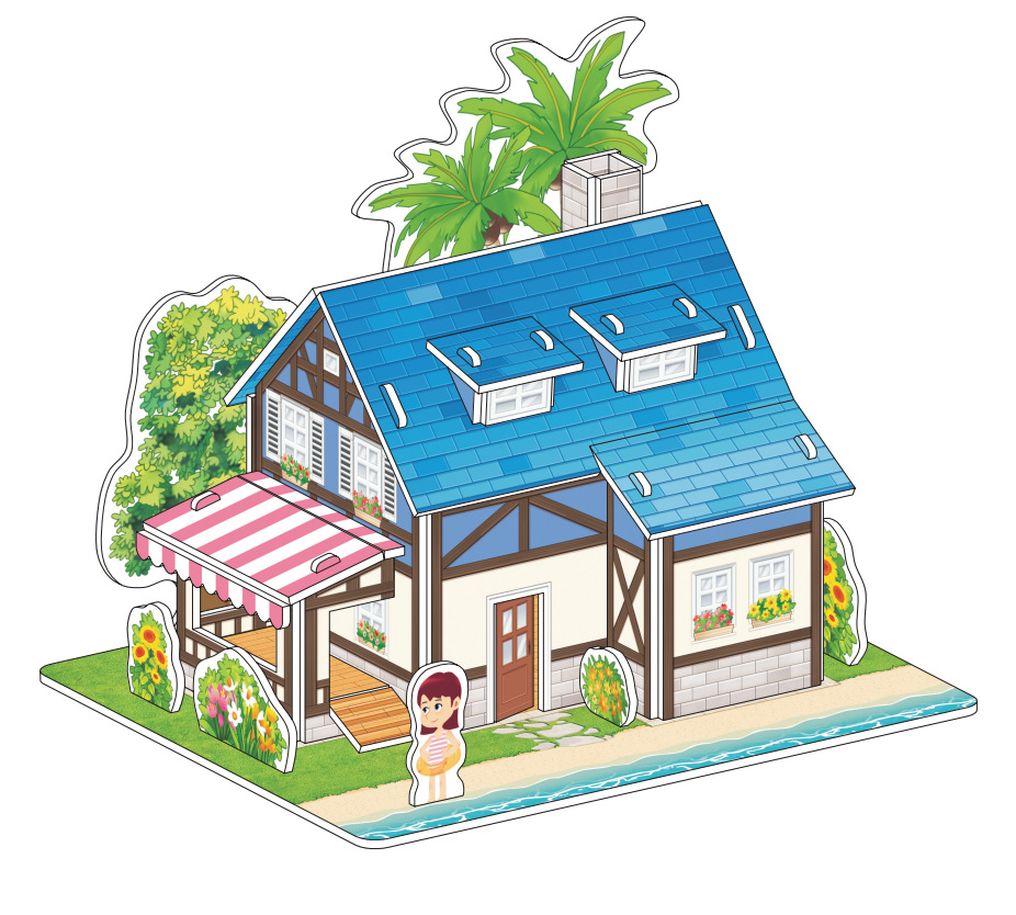 3D rompecabezas tridimensional juguetes educativos espuma de papel hecho a mano casa Coche forma puesto 61 regalo medio