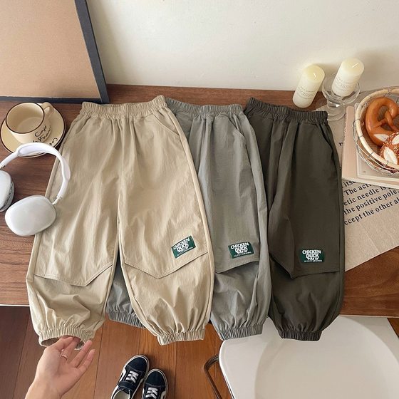 Boys' overalls children's fast-drying pants boys casual summer pants thin a generation of cross-border