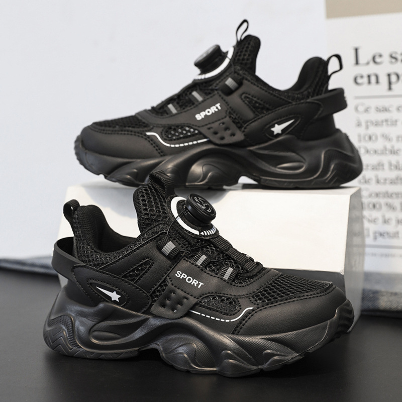 Sports black summer children's white sneakers for leisure for boys…