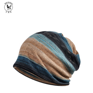 三足鸟 Autumn and winter men and women striped bald outdoor skiing bike windproof ear protection warm scarf cover hat wholesale