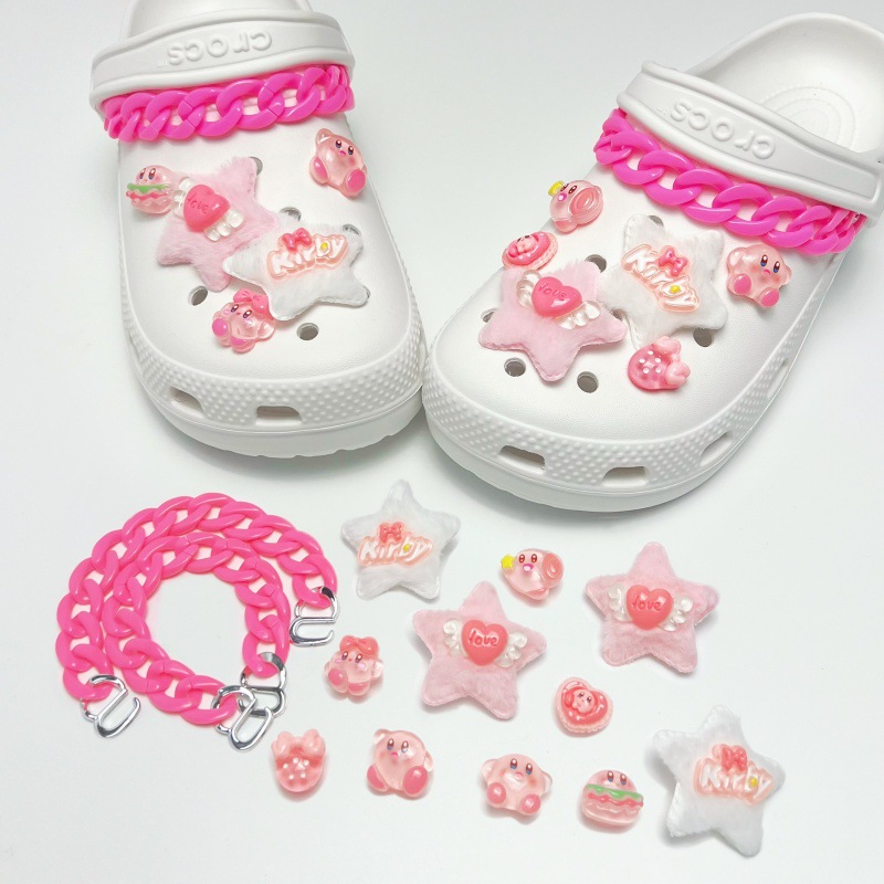 Commerce electrónico transfronterizo agujero zapatos diy accesorios zapatos hebilla de flores cadena desmontable accesorios de decoración de alta calidad al por mayor