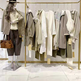 26春紫布语休闲棉麻套装风衣外套裤裙品牌折扣抖音直播实体一手货