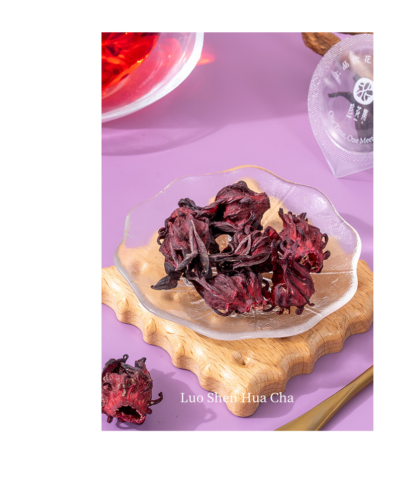 Roselle Hibiscus Tea Luo Shen Hua Freeze Dried Loose Flower Buds for Hot Brew 10g Mini Canister key features