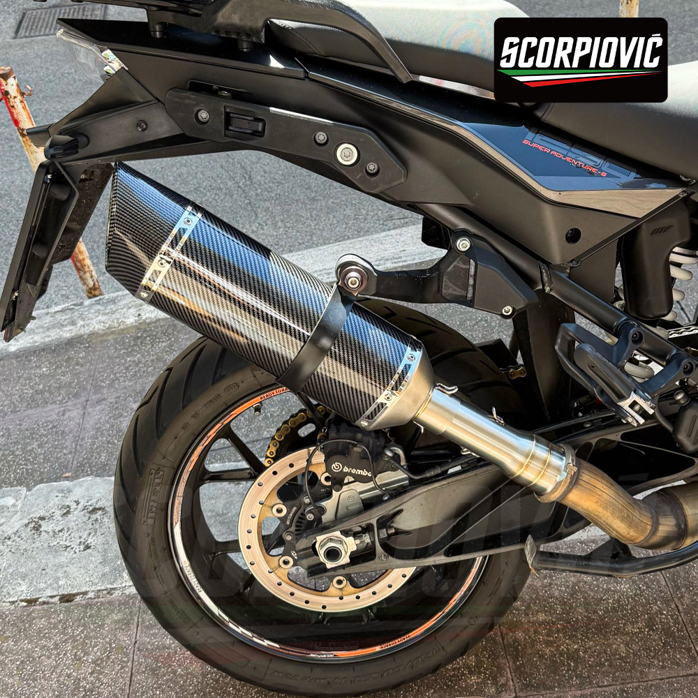 Large Roman Tail Exhaust Pipe 51mm Universal Mt07 G310Rr Ninja400 321Rr 390Duke