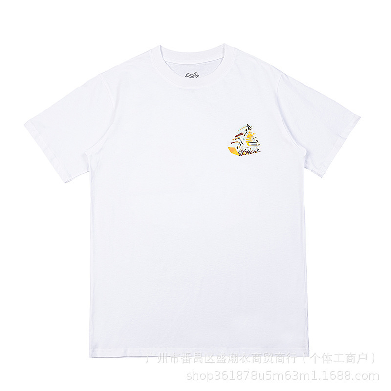 欧米の潮牌palace三角形双紗プリント高品質男女カジュアル半袖tシャツ|undefined
