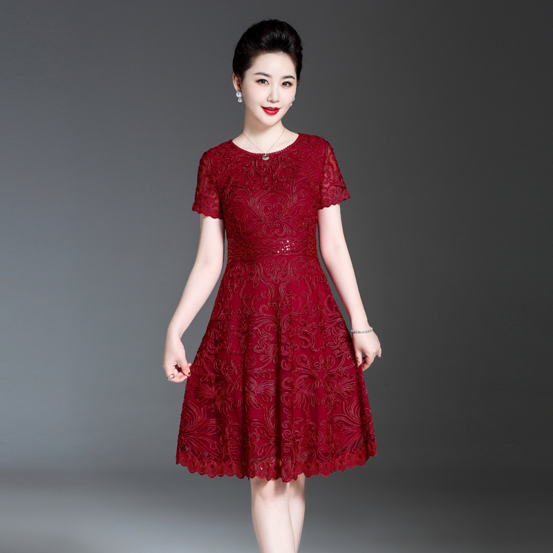 2022 new mother dress dignified fashion slim mother wedding happy mother-in-law dress a generation of hair