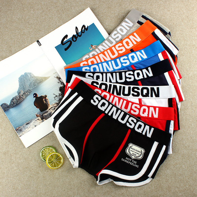 Personalized Men's Underwear, Sports Boxer Briefs, Cotton, Large Size, New Style, Sexy Trendy Men's Sexy Korean Style Boxer Shorts Personalized Men's Underwear, Sports Boxer Briefs, Cotton, Large Size, New Style, Sexy Trendy Men's Sexy Korean Style Boxer Shorts
