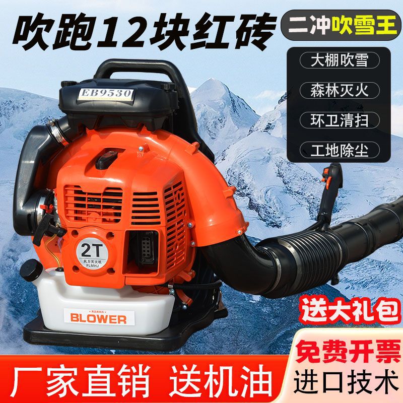 汽油吹风机大棚吹雪机背负式大功率风力灭火机工地用鼓风机吹落叶