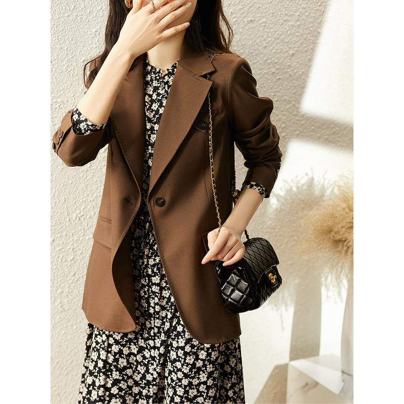 Three-Dimensional Tailoring! Textured Twill Blazer 2026 Spring and Autumn Women's New Fashion Versatile Suit Spring Jacket